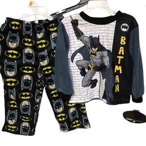 BATMAN LITTLE BOYS'  COZY FLEECE PAJAMA SET SIZE  3T NEW‎ WITH TAG